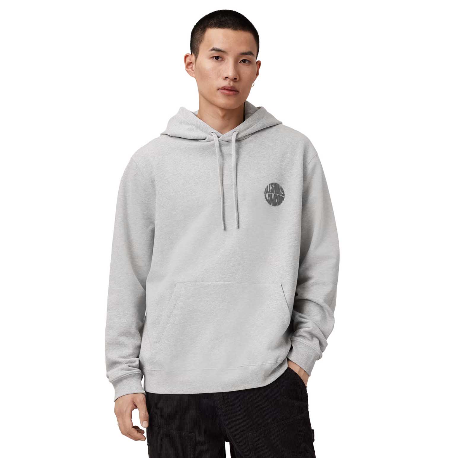 AllSaints Waved Relaxed Fit Hoodie